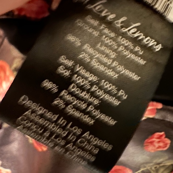 For love & lemons Wren rose faux leather mini skirt - Picture 5 of 5